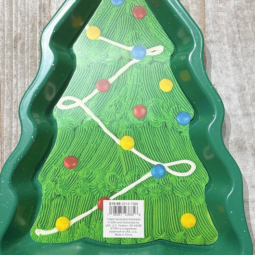 Green Christmas Tree Serving Tray